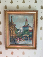 Load image into Gallery viewer, Continental Signed Oil Painting of small European village
