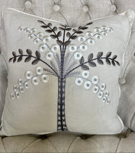 Load image into Gallery viewer, Palm tree linen throw pillow
