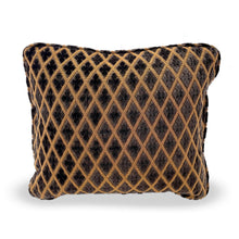 Load image into Gallery viewer, Green and Gold Diamond velvet pillow
