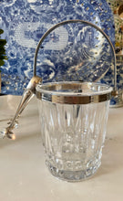 Load image into Gallery viewer, Antique French Crystal &amp; Silver small ice bucket
