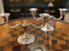 Load image into Gallery viewer, Wild Rose Sterling Silver Candelabra (Set of two candlesticks)
