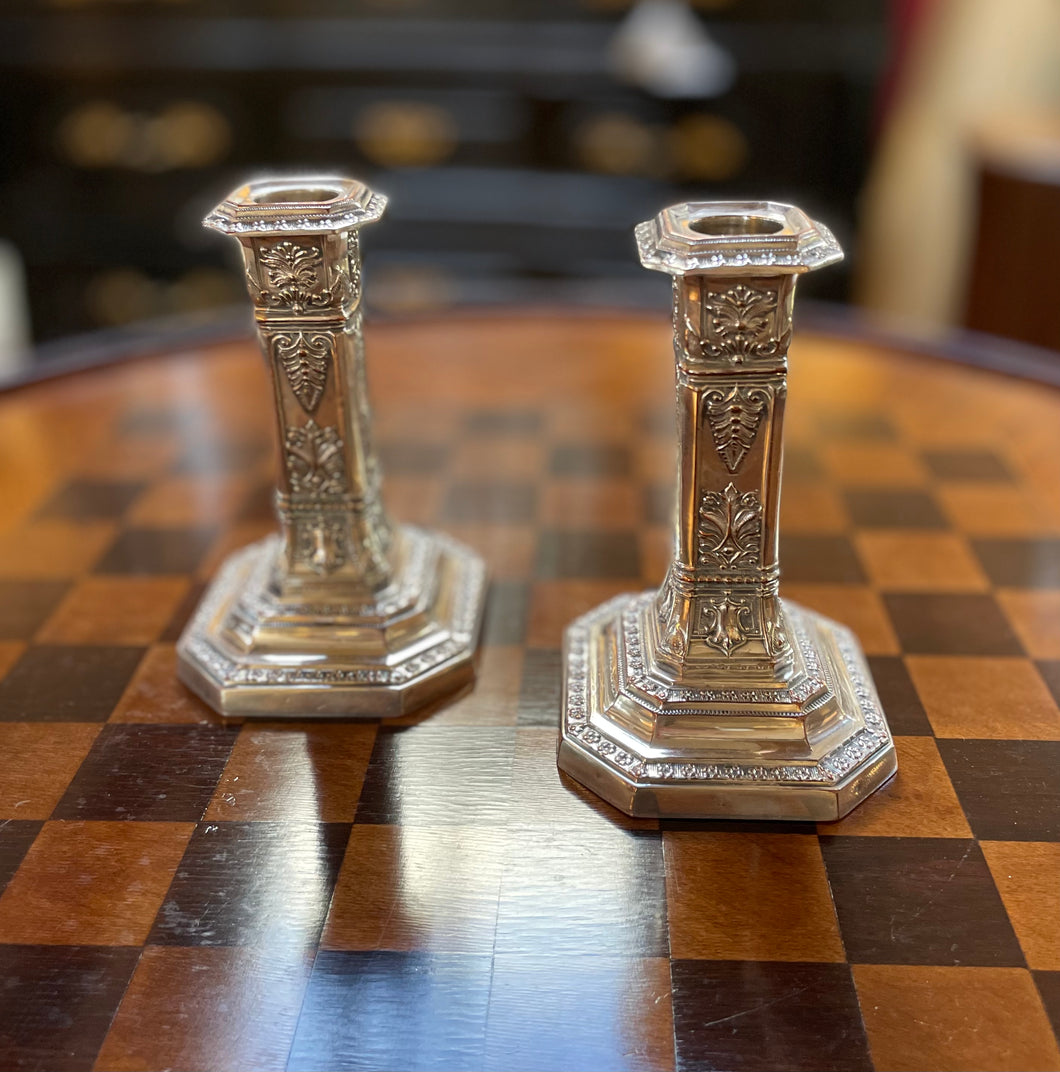 English Silver Candle Sticks