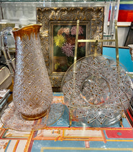 Load image into Gallery viewer, Baccarat Crystal Pitcher and Desert Plate Set
