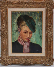 Load image into Gallery viewer, Guy De Marquand Oil on Board, Portrait of Gigi
