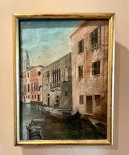 Load image into Gallery viewer, Italian Oil Painting of Venetian Canal &amp; Gondola
