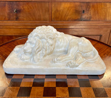 Load image into Gallery viewer, Italian Carrera Marble Lion Sculpture
