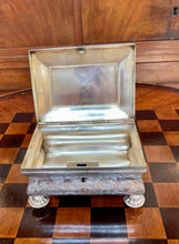 Load image into Gallery viewer, Austrian Sterling Silver Sugar Box with Chinoiserie and Acorn atop
