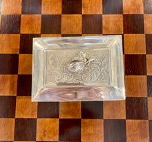 Load image into Gallery viewer, Austrian Sterling Silver Sugar Box with Chinoiserie and Acorn atop
