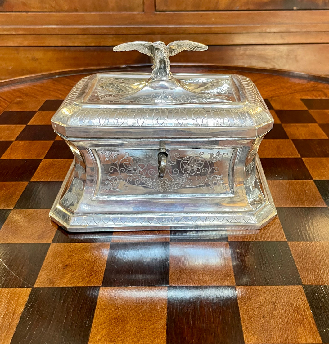 Austrian Sterling Silver Sugar Box with  Eagle