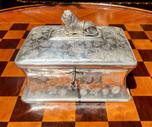 Load image into Gallery viewer, Austrian Sterling Silver Sugar Box with Lion
