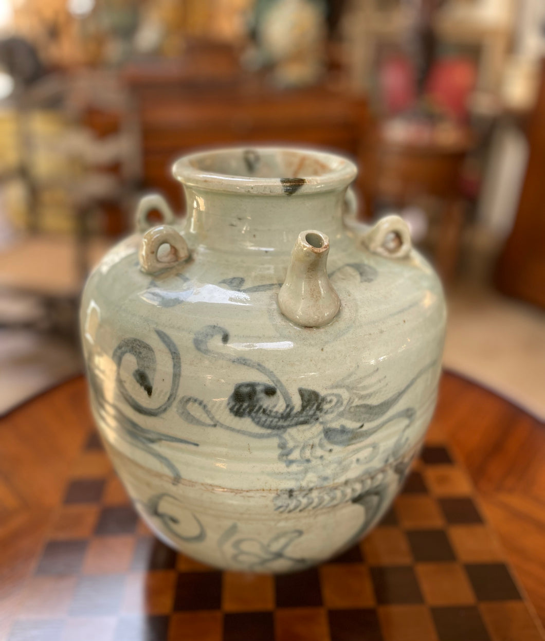 Blue & White Asian Jug