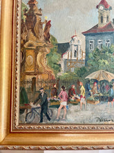 Load image into Gallery viewer, Continental Signed Oil Painting of small European village
