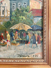 Load image into Gallery viewer, Continental Signed Oil Painting of small European village
