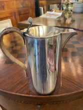 Load image into Gallery viewer, Silver Monogrammed Small Coffee Pot with wicker handle
